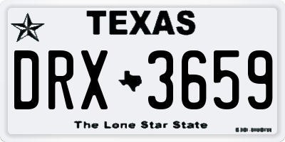 TX license plate DRX3659