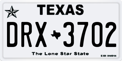TX license plate DRX3702