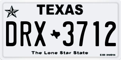 TX license plate DRX3712