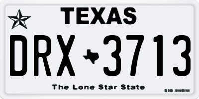 TX license plate DRX3713