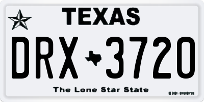 TX license plate DRX3720