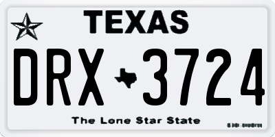 TX license plate DRX3724