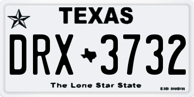 TX license plate DRX3732