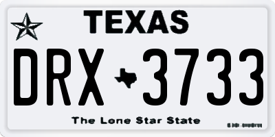 TX license plate DRX3733