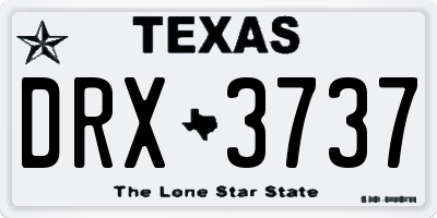TX license plate DRX3737