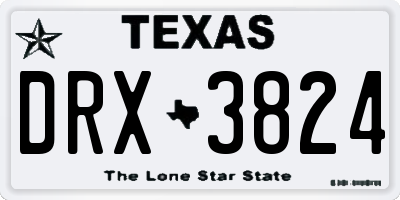 TX license plate DRX3824
