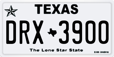 TX license plate DRX3900