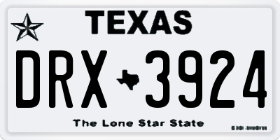 TX license plate DRX3924