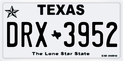 TX license plate DRX3952
