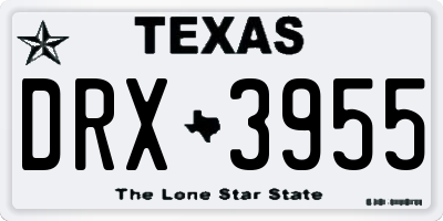 TX license plate DRX3955