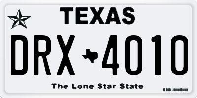 TX license plate DRX4010