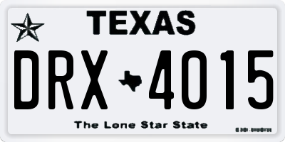 TX license plate DRX4015