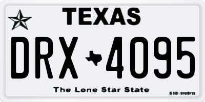 TX license plate DRX4095