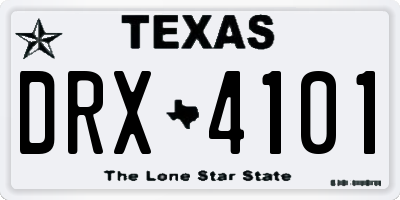 TX license plate DRX4101