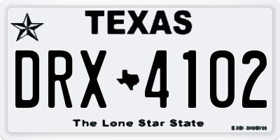 TX license plate DRX4102