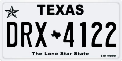TX license plate DRX4122