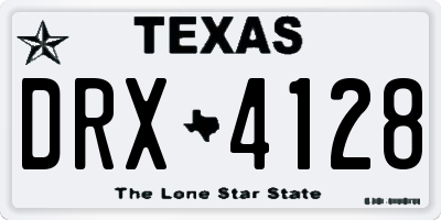 TX license plate DRX4128