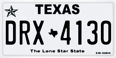 TX license plate DRX4130