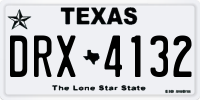 TX license plate DRX4132
