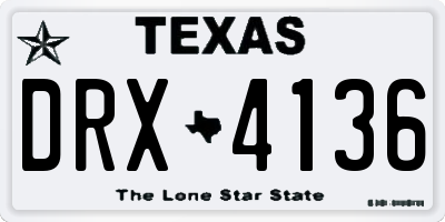 TX license plate DRX4136