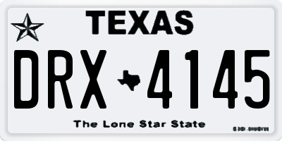 TX license plate DRX4145