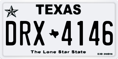 TX license plate DRX4146