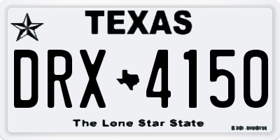 TX license plate DRX4150