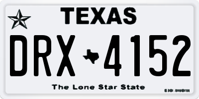 TX license plate DRX4152