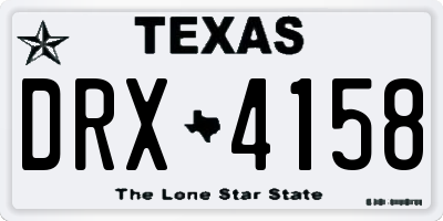 TX license plate DRX4158