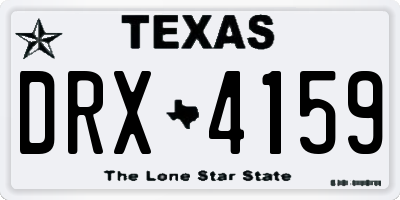 TX license plate DRX4159