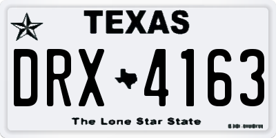 TX license plate DRX4163