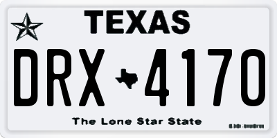 TX license plate DRX4170