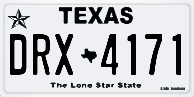 TX license plate DRX4171