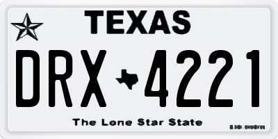 TX license plate DRX4221