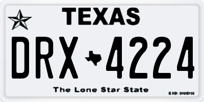 TX license plate DRX4224