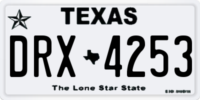 TX license plate DRX4253