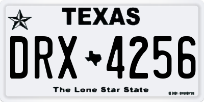 TX license plate DRX4256