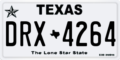 TX license plate DRX4264