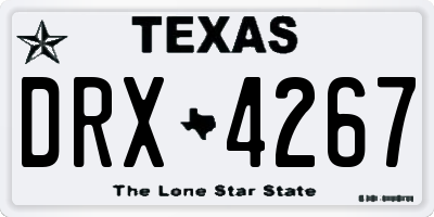 TX license plate DRX4267