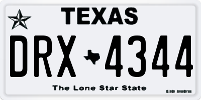 TX license plate DRX4344