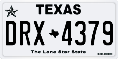 TX license plate DRX4379