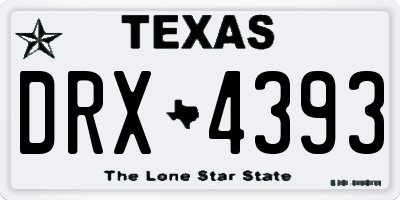TX license plate DRX4393
