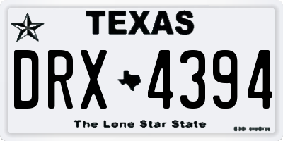 TX license plate DRX4394