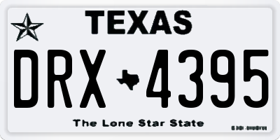 TX license plate DRX4395