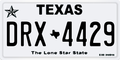 TX license plate DRX4429