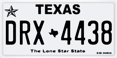 TX license plate DRX4438