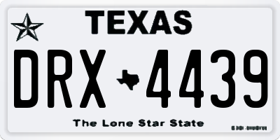 TX license plate DRX4439