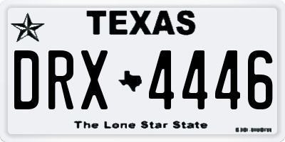 TX license plate DRX4446