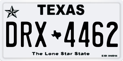 TX license plate DRX4462