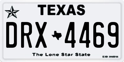 TX license plate DRX4469
